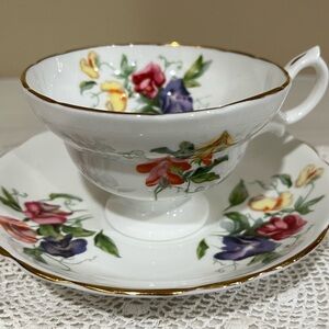 Vintage Hammersley & Co Sweet Pea Cup and Saucer